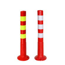 Highly Visible Soft Elastic PU Flexible Red Orange Portable Security Warning Post, Warning Pole/